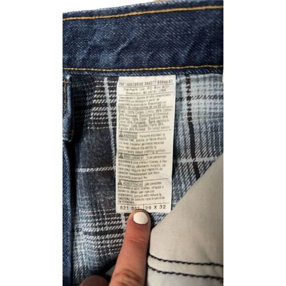 VTG Carhartt B21 DST Mens Relaxed Fit Flannel Lined Insulated Denim Jeans 29x32 - Picture 4 of 9